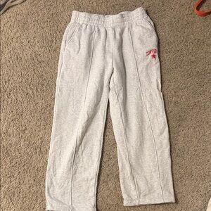Converse Men Gray Sweatpants with Red Logo